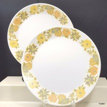 Noritake Progression Sunny Side Salad Plates Set of 2 White Yellow Orang... - $19.20
