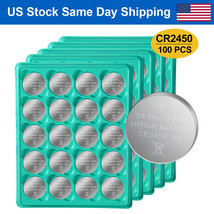 100 Pcs 700Mah Cr2450 Battery Button Cell Coin Lithium Toy/Watch/Remote Battery - £53.50 GBP