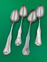 Lot of 4 x COIN Silver Tablespoons CT RIDGWAY (New Hampshire) - £122.66 GBP