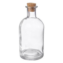 Clear Glass Small Neck Bottle with Cork, 5 inches - £33.80 GBP