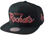 Houston Rockets NBA Foundation Script Mens Black Snapback Hat by Mitchel... - $26.55