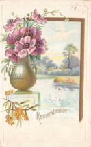 Antique Postcard Remembrance 1919 Embossed - £2.98 GBP