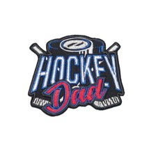 Hockey Dad Embroidered Patch Iron On. Size: 3.6 X 4.3 inches - £5.93 GBP