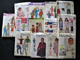 Vintage Childrens Sewing Patterns Lot 3 Infant to Pre Teen - $12.75