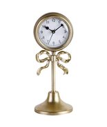 interoknack Gold Table Clock, Vintage Bowknot Desk Clock, Elegant Decora... - $190.00