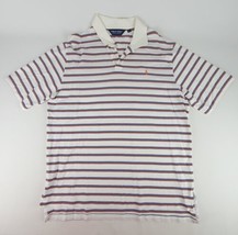 Polo Golf Ralph Lauren Men&#39;s Polo White Striped Blue Orange Sz Large - £14.73 GBP