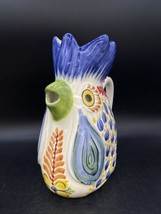 Gorky Gonzalez Rooster Painted Ceramic 10” Pitcher - £47.47 GBP
