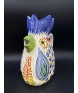 Gorky Gonzalez Rooster Painted Ceramic 10” Pitcher - £47.06 GBP