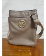 Michael Kors Fulton Beige Leather Crossbody Messenger Shoulder Bag Purse  - €18,63 EUR
