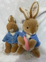 16&quot; Original Eden Peter Rabbit &amp; Mrs. Beatrix Potter Soft Lovey Plush Stuffed  - £14.04 GBP