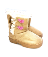 Kensie Girl Toddler Heart Faux Fur-Trim Winter Boot - Tan US 8 - £13.97 GBP