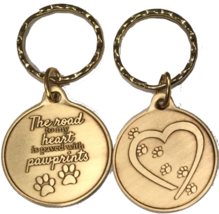 The Road To My Heart Is Paved With Paw Prints Small Hearts Paw Print Key... - £4.71 GBP