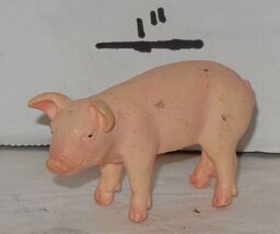 Safari Pretend Play 1" Pig Swine PVC figure Hard Plastic Cake Topper - $3.92