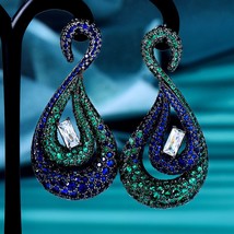 Famous Charms Waterdrop Trendy Women Earrings Cubic Zircon Drop Earring For Wome - £41.54 GBP