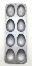 Vintage Aluminum Cast Metal Easter Egg Candy Baking Mold Heavy 8 Eggs - £14.71 GBP