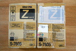 Lot of 2 Cosmetic Riso S-7605 Z Type Black Ink Cart Riso - EZ 200/EZ 391... - $103.95