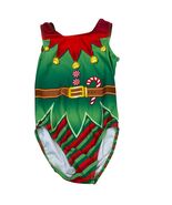 Destira Elf Print Gymnastics Leotard L Made In USA 82% Nylon 18% Spandex... - $28.80