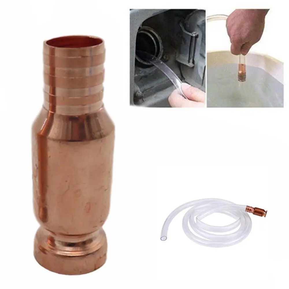 Red Siphon Refueling Gas Siphon Pump Gasoline Fuel Water Shaker Siphon S... - £11.87 GBP