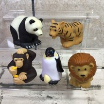 Fisher Price Little People Zoo Animal Figures Lot Of 5 Panda Penguin Tiger Lion - £15.79 GBP