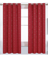 Darken Blackout Curtains 52”Wx63”L Gold Diamond Print Thermal Insulated ... - $12.42 CAD