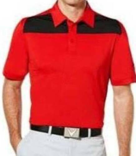 Mens Polo Golf Short Sleeve Callaway Red Opti-Dri Performance Shirt $85-sz 2XL