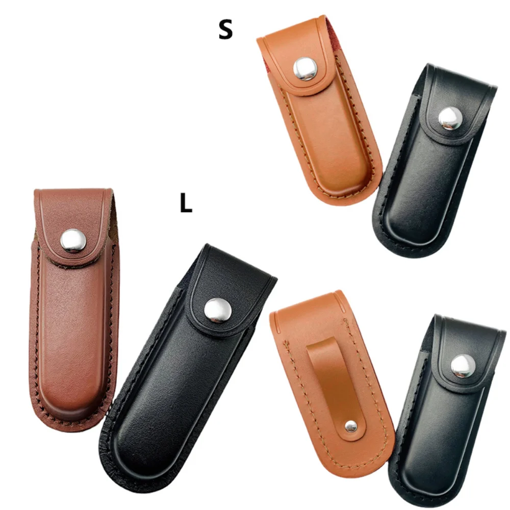  fold knife cover tool flashlight belt loop case holder leather sheath pocket hunt camp thumb200