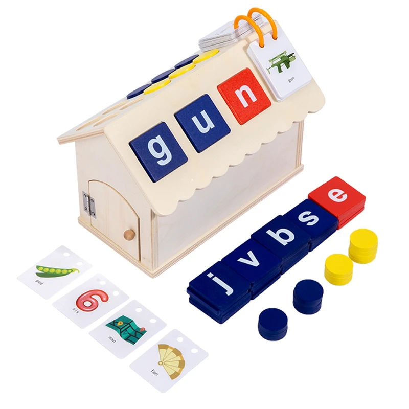 Blocks Educational Toy For Kids, 3-In-1 Matching Letter &amp; Number Game, Spelling - £32.25 GBP