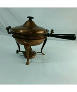 VINTAGE 5 PIECE COPPER &amp; BRASS CHAFING POT, S&amp;S Co  sternau &amp; Co new york - $39.16