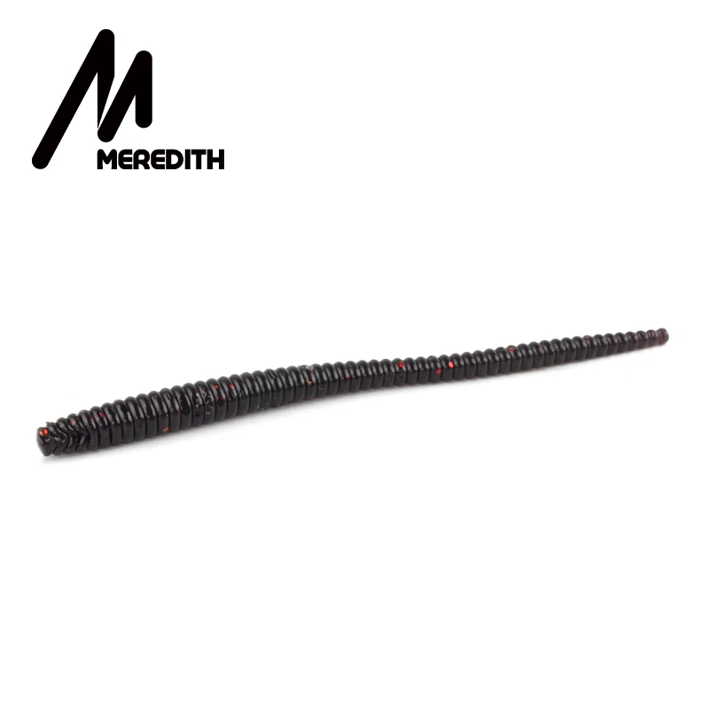 MEREDITH 60mm 80mm Slow Sinking Trout Worm Fishing Lures Soft Lure Artificial Ba - £25.36 GBP