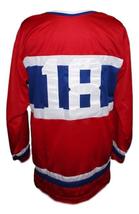 Any Name Number Montreal Retro Hockey Jersey New Red Any Size image 2