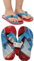 Marvel Spider-Man Toddler Boys Flip Flops Sandals Size 10-11 Rubber Blue... - $9.89