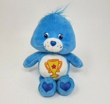 8" Care Bears Blue Champ Bear Yellow Star Trophy Stuffed Animal Plush Toy 2003 - $31.35