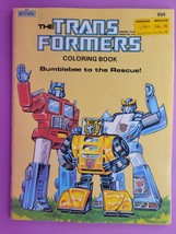 Transformers Bumblebee to the Rescue! Coloring Book 1984 Vintage Hasbro - £8.03 GBP