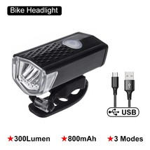 2Pcs Bike Light Set LED USB Rechargeable 300 Lumens 3 Modes Bicycle Lamp MTB Roa - $40.48