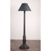 Woodspun Colonial Floor Lamp ~ &quot;Americana Black&quot; Textured Finish With Tin Shade - £589.37 GBP