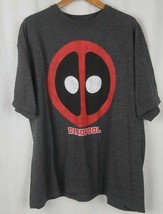 Marvel Comics Men&#39;s 2XL Deadpool Super Hero Gray SS T-shirt - $7.12