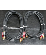 2 PAIR PARTS EXPRESS 6FT PREMIUM OFC GOLD RCA/INTERCONNECTS/ALUMINUM SUP... - $29.99
