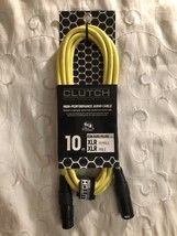 Clutch 10&#39; Yellow Sure-Fit XLR Female to XLR Male Microphone / Speaker Cable - £20.75 GBP