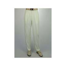 Mens Apollo  King  Banded Collarless suit Chinese Mandarin Wide leg AG97 Ivory image 8