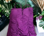 NWT Torrid Women’s Purple Wireless Tankini Swim Top Size 6 Lace up front - $61.37