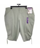 New Gloria Vanderbilt Women&#39;s Utility Skimmer Capri Pants Green Stretch ... - €17,16 EUR