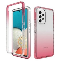 Two-Tone Transparent Shockproof Case Cover for Samsung A53 5G PINK - £6.12 GBP