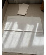 Handmade Linen Table Napkin Set of 3-Beige/Brown Vintage 15”x15” - £4.82 GBP