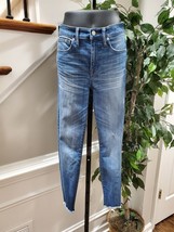 Madewell Women Blue Denim Cotton Skinny Legs High Rise Jeans Casual Pant Size 24 - £30.63 GBP