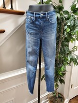 Madewell Women Blue Denim Cotton Skinny Legs High Rise Jeans Casual Pant Size 24 - £29.10 GBP