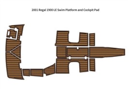 2001 Regal 1900 LE Swim Platform Cockpit Pad Boat EVA Foam Teak Deck Flo... - $14,363.67 MXN