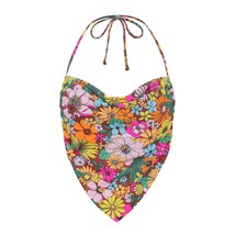 NOBO No Boundaries Junior Girls Large Hanky Halter Bikini Top Floral Brown - £7.42 GBP