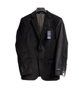 Stafford Blazer Mens 40R Black Corduroy Sports Coat Elbow Patch Academia... - $76.44 CAD