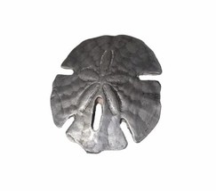 Vintage Metzke Pewter Sand Dollar Brooch Signed Necklace Beach Shell Sil... - £7.74 GBP