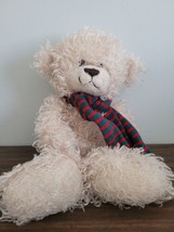 Ty tysilk Teddy Bear Wearing a Red and Green Scarf - £11.28 GBP